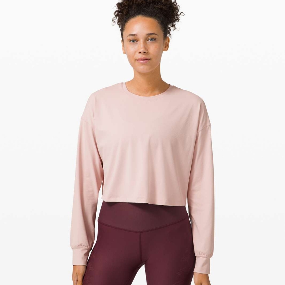 Lululemon Muscle Love Long Sleeve Misty Pink Top 12